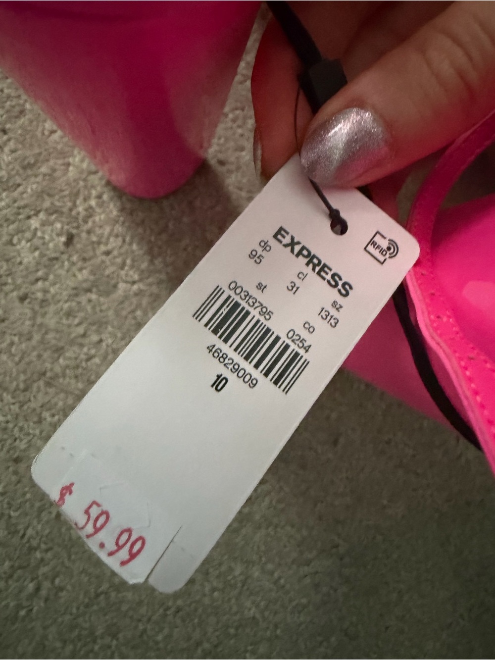 Express Hot Pink Patent Platform Heels - Picture 2 of 5